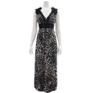BCBGMAXAZRIA Formal 100% Silk Maxi Dress Prom Homecoming Wedding Guest Dress